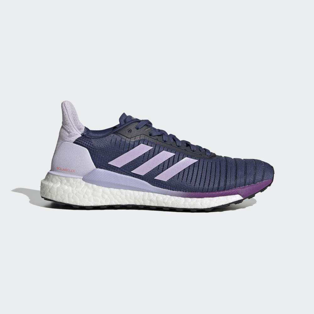 Adidas Women's Solar Glide 19 Walking Shoes Indigo/White/Purple Ireland EE4333